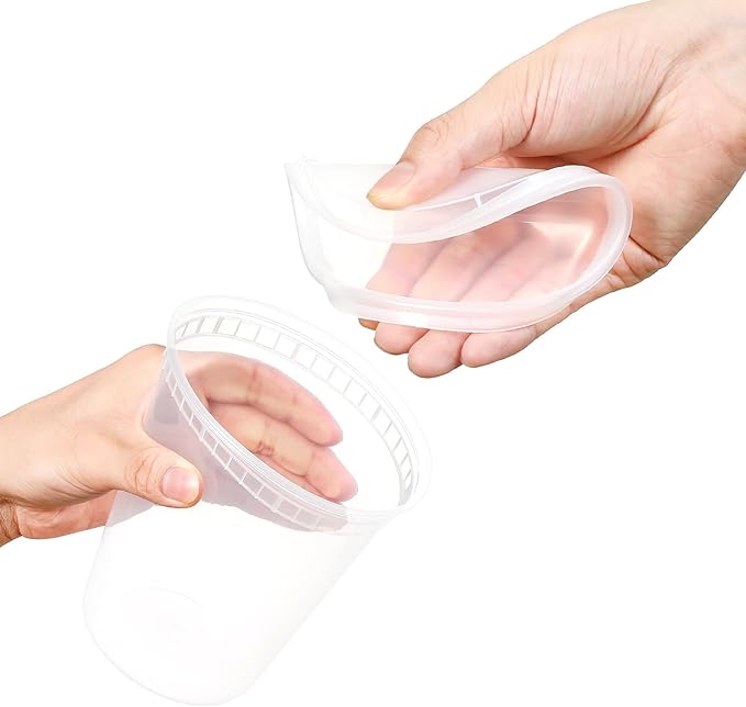 AOZITA 48 Sets Plastic Deli Containers