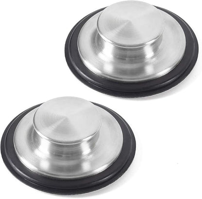 2 PCS Stainless Steel Kitchen Sink Stopper, Large Wide Rim 3.38" Diameter