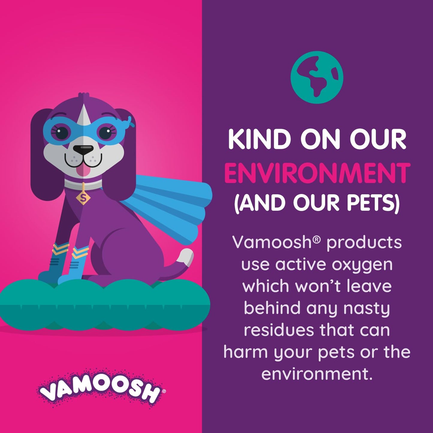 Vamoosh Pet Hair Dissolver- Pet Hair Remover for Washing Machines, 6x100g (2 Boxes), Removes Odor Dissolves Dog, Cat, Animal Fur, Cleans Pet Bedding in Washing Machine, Easy to Use, Up to 6 Washes