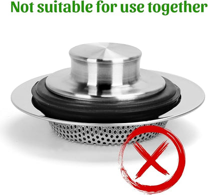 3PCS - Windran Kitchen Sink Drain Strainer and Sink Drain Stopper Set, Upgraded