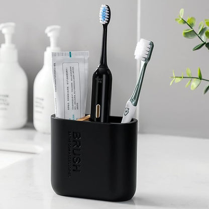 rejomiik Toothbrush Holders Resin Bamboo Tooth Brushing Holder