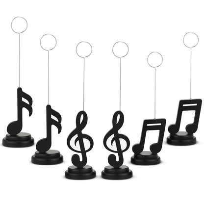 Wenqik 6 Pieces Musical Note Photo Balloon Holder Table Number Place Card Holders Photo Clips Stand Music Note Decoration for Home Picture Themed Party Birthday Wedding Gifts Arts, 3 Styles