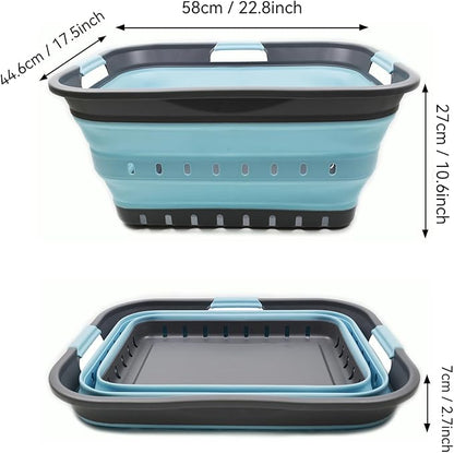 SAMMART 42L Collapsible Plastic Laundry Basket