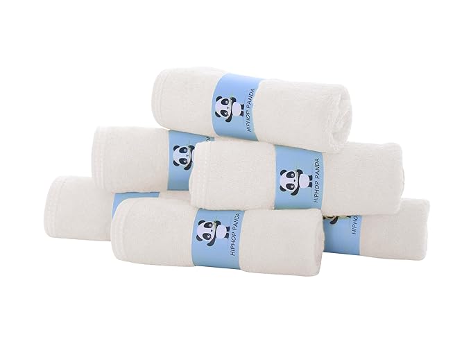 HIPHOP PANDA Baby Washcloths, Rayon Made from Bamboo