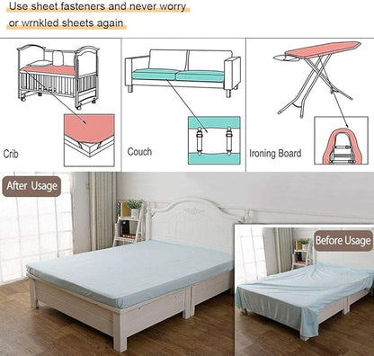 8Pcs Adjustable Bed Sheet Straps Clips, Elastic Mattress Sheet Fasteners Holder