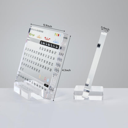 DIFFUNY Acrylic Perpetual Desk Calendar – Cute Modern Office Decor & Office Gifts for Coworkers, Women & Men