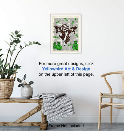 Fashion Urban Street Art Graffiti Wall Art Print Cool Upcycled Dictionary Poster for Home Decor - Room Decorations for Dorm, Office, Teens Bedroom - 8x10 Unframed Photo