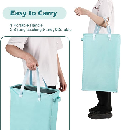 Odonata Slim Laundry Hamper Handles Collapsible Laundry Basket Thin Dirty