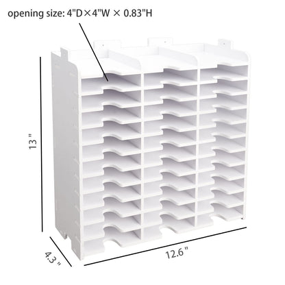 Sanfurney 36 Slots Ink Pad Storage Holder and Wall-Mounted Stamp Pad Organizer Rack for Standard Size Ink Pads, Stackable Christmas