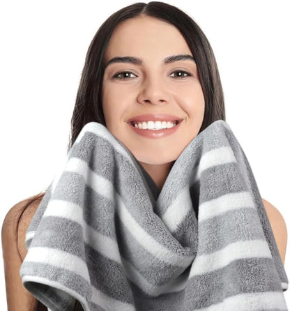 KinHwa Microfiber Hand Towels for Bathroom Soft and Absorbent Face Towels Grey