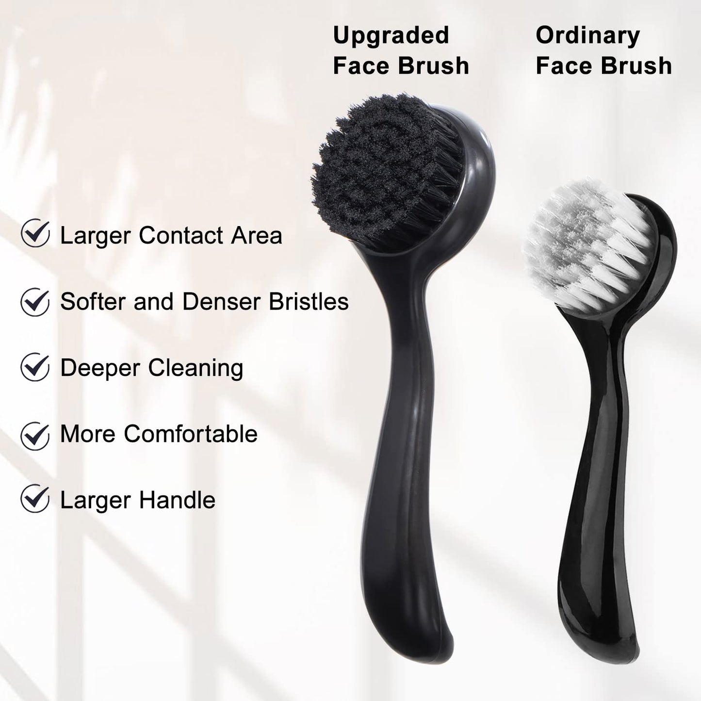 4 Colors Facial Cleansing Brush, Beomeen Face Scrubber Exfoliating Brush Face Wash Scrub Exfoliator for Skin Care, Makeup Removal (Blue, Pink, Purple, Clear)