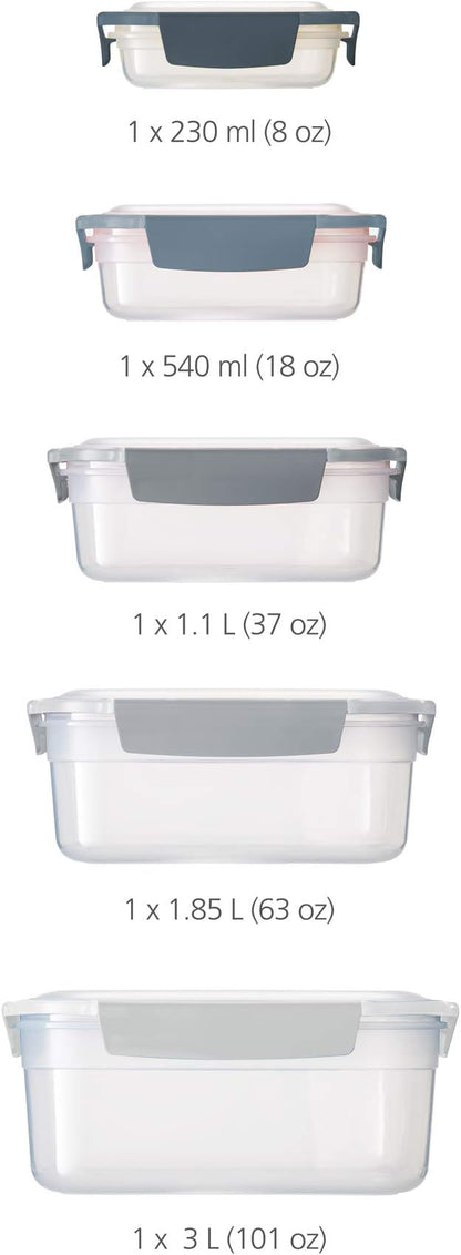 Joseph Joseph Nest Lock Plastic BPA Free Food Storage Container Set