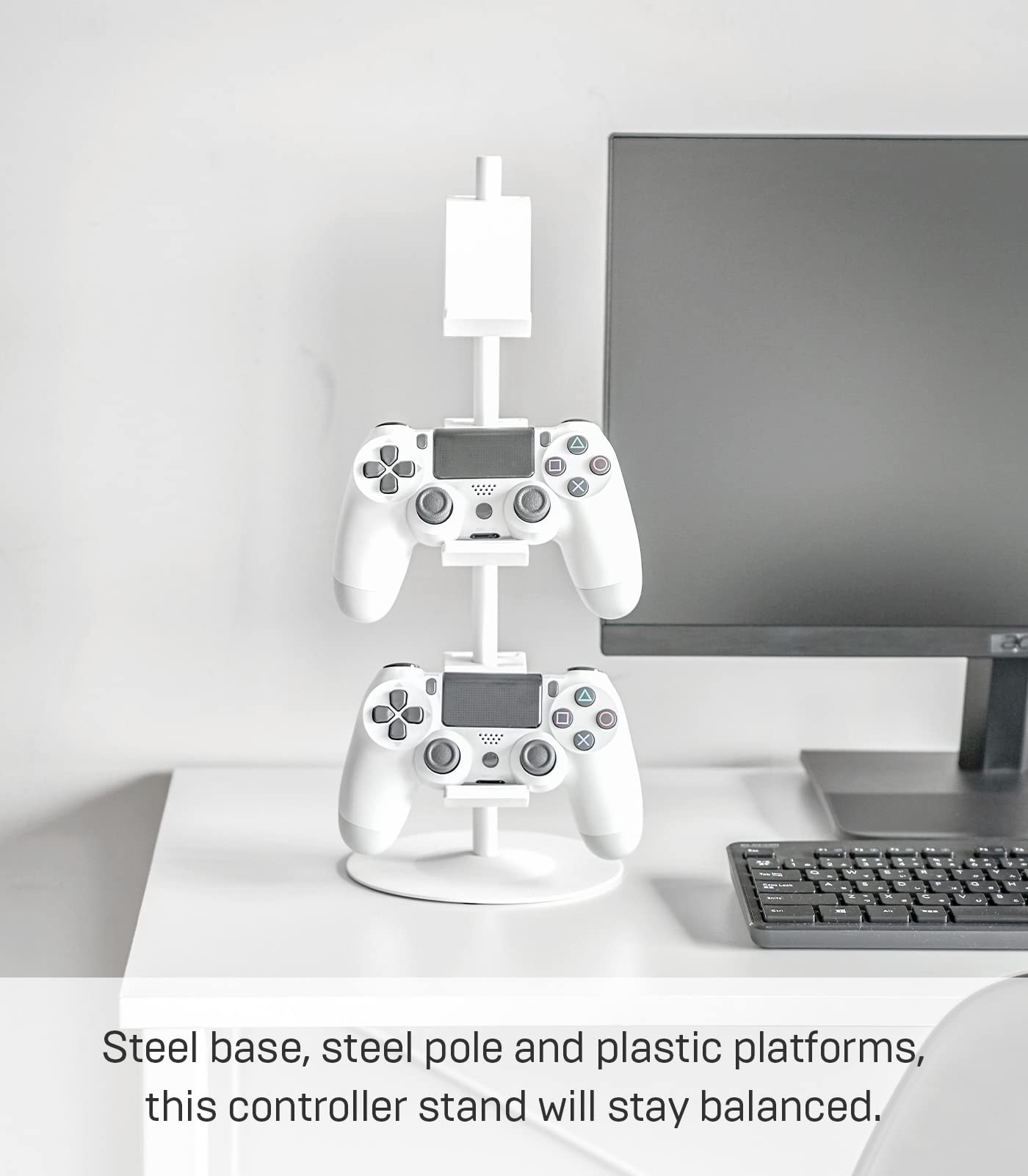 Yamazaki Home Smart Universal Adjustable Game Controller Stand/Controller Holder - Steel