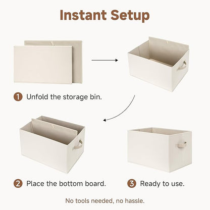 StorageWorks Fabric Closet Organizers and Storage Bin, Foldable Shelf Baskets