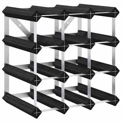vidaXL Countertop Wine Rack, Wine Bottle Holder for 12 Bottles, Wine Storage, Wine Bottle Organizer for Living Room, Modern, Solid Pine Wood
