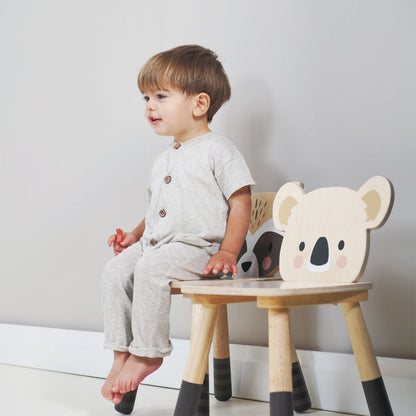 Tender Leaf Toys - Forest Koala Chair - Wooden Playroom Furniture for Kids - Cute and Sturdy Animal Themed Chair - Age 3+
