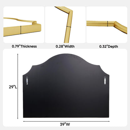 VIWILII 29"x39" Gold Arched Wall Mirror, Decorative Mirror