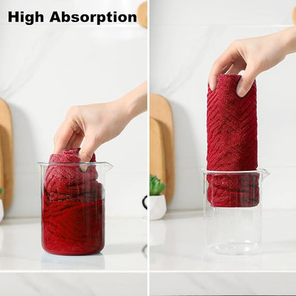 100% Cotton Kitchen Towels and Dishcloths Set