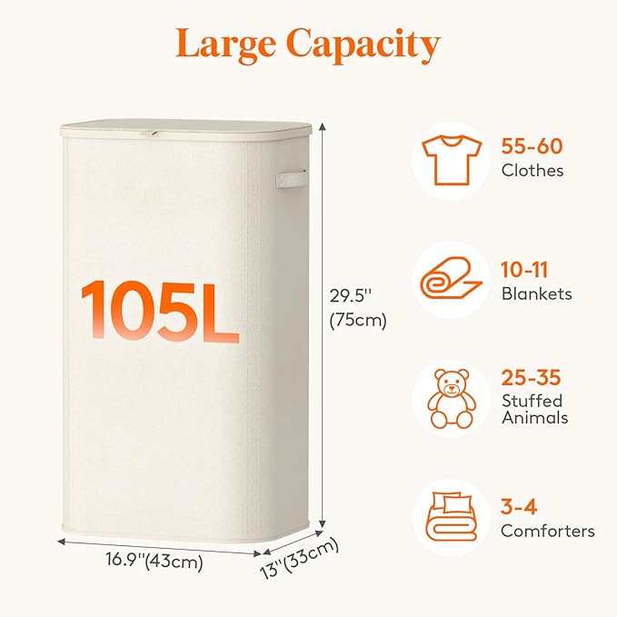 Lifewit 105L Large Laundry Basket