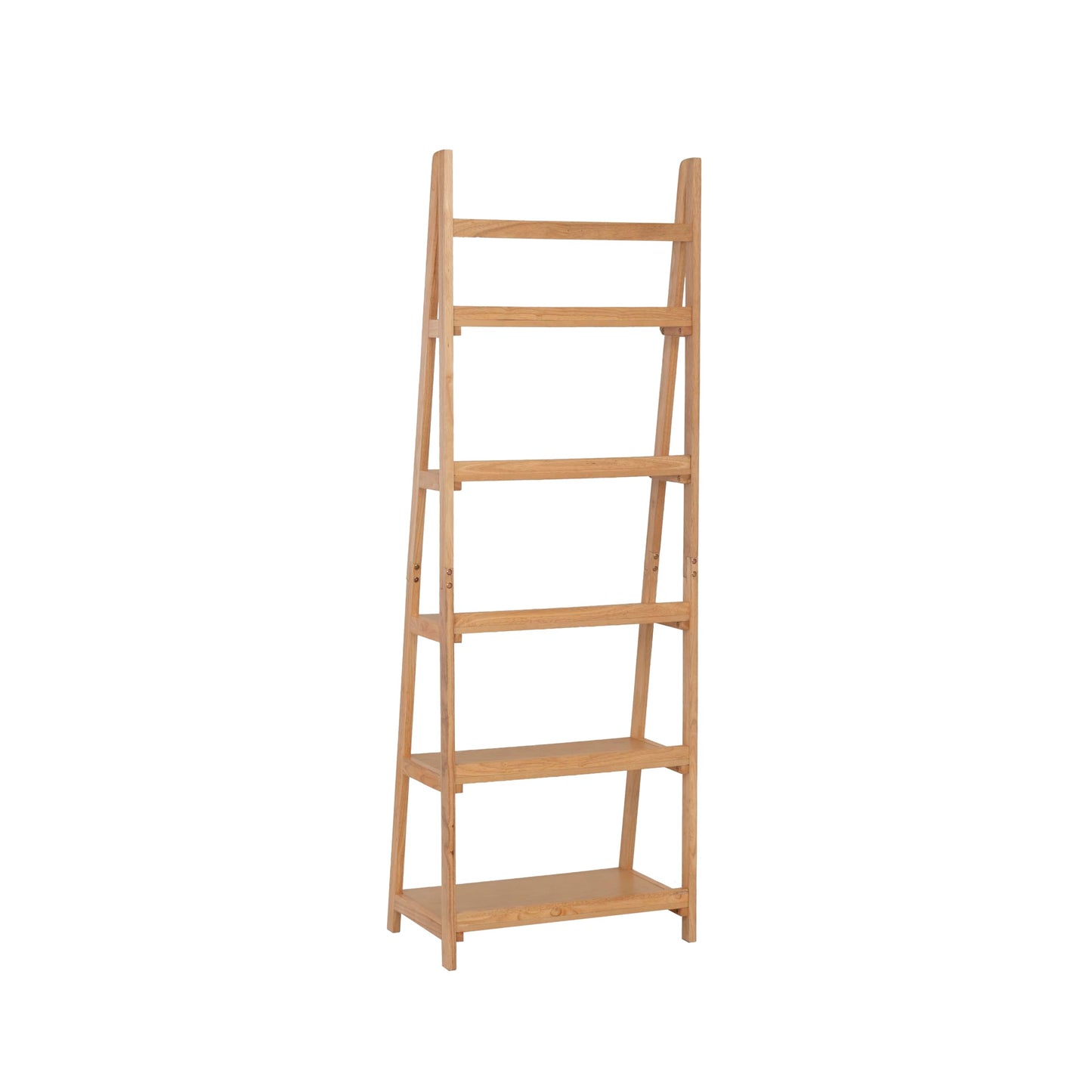 Linon Melissa Natural Wooden Five Shelf Ladder Bookcase