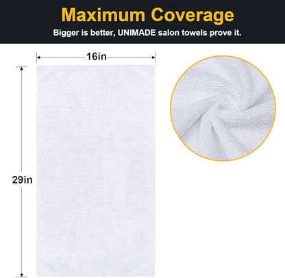 Salon Towels 24 Pack, Super Soft Microfiber Hand Towel, Highly Absorbent