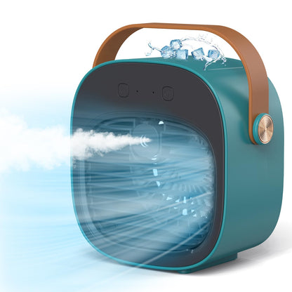 Portable Air Conditioner -5200mAh Rechargeable Personal Air Cooler, Green Mini Air Conditioner with 3 Speeds, Quiet Desk Cooling Fan for Home, Bedroom, Travel, Office, Outdoor, Indoor