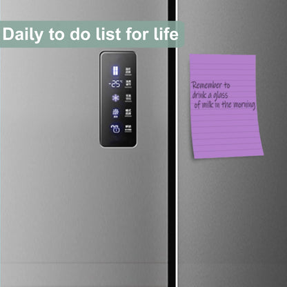 24 Pack Lined Sticky Notes 4X6 in Self Sticky Note Pads Colorful Post Stickies for Office, Home, School, Meeting, 50 Sheets/pad, (Light Color)