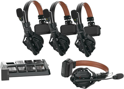 Hollyland Solidcom C1 Pro Wireless Intercom Headset System ENC Noise Cancellation Full Duplex 4-Person 1100ft Team Communication with PTT Mute Single Ear Headset for Church Drone TV Film Production