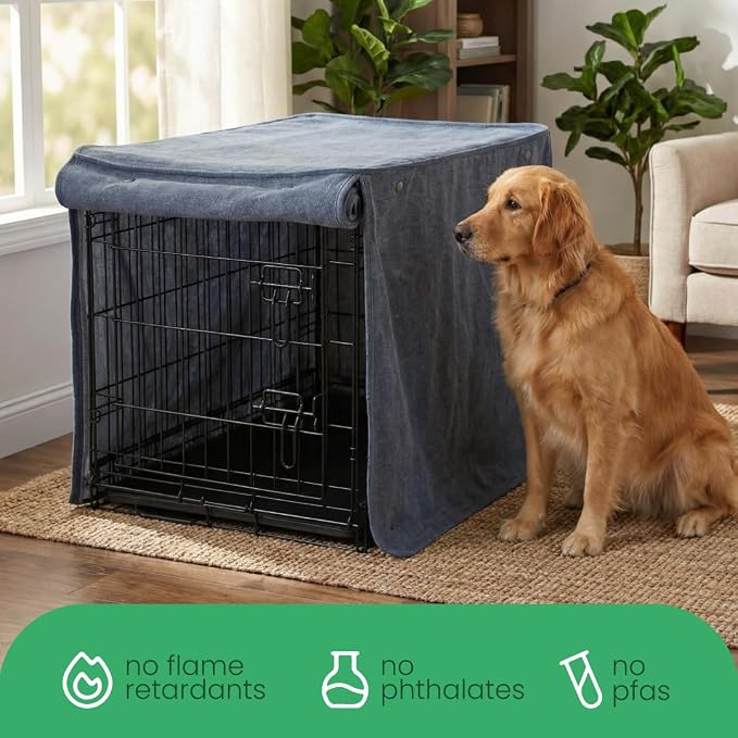 Molly Mutt Dragonstone Dog Crate Cover, GOTS-Certified 100% Organic Cotton Canvas Cover for Dog or Puppy Kennel and Cage, Washable, Free of Harmful Chemicals, XXX-Large, Fits 54"x37"x45" Crate