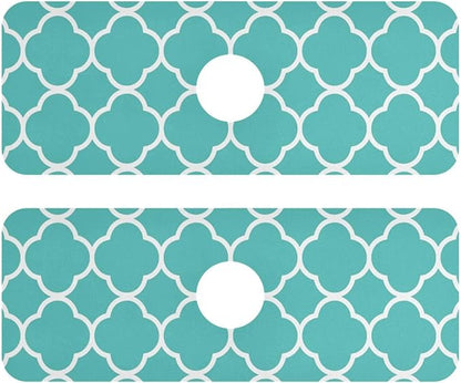 Kitchen Sink Splash Guard 2 PCS 14.7 Inch Sink Faucet Mat Splash Guard