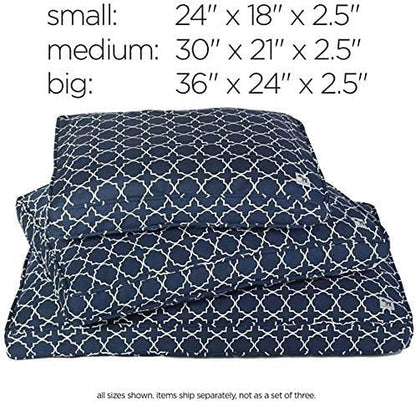 Molly Mutt Sheepy Wool Crate Mat - 100% Cotton Canvas Cover with Temperature-Regulating 100% Natural Wool-Filled Insert Dog Bed - Soft & Supportive Wool-Filled Bed - (42"x28"x2.5", Everywhere)