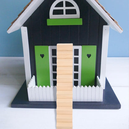 Artibetter Mini Staircase Wooden 1/12 DIY Stairway Accessory Model Without Armrest for Mini House Scene 1Pc (Pack of 2)