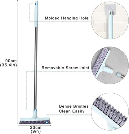 Affogato Floor Scrub Brush Bathroom Long Handle Bathtub Push Broom Shower Tile