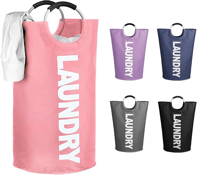 WOOHA 125L Large laundry basket, Collapsible laundry hamper, Tall Clothes