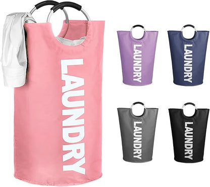 WOOHA 125L Large laundry basket, Collapsible laundry hamper, Tall Clothes