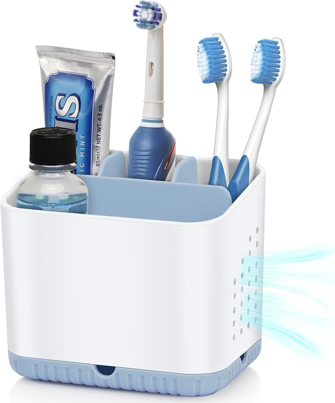 Toothbrush Holders for Bathrooms, Kids Electric Toothbrush and Toothpaste Holder