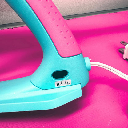 Dual Temperature Hot Glue Gun, 60W, 3 Nozzles, Teal & Hot Pink
