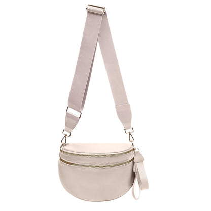 Nylon Crossbody Bags Bum Bag for Women Large Sling Bag Purse with Adjustable Strap（Black）