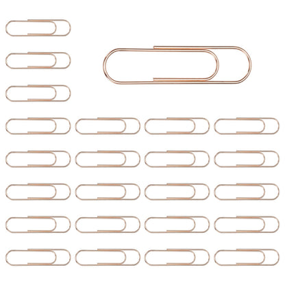 PATIKIL 24 Pcs Pin Shape Paper Clip, 3.9x1 Inch Large Pin Paper Clip Cute Metal Planner Bookmarks Decorative Clamps Holders for Document Office Home, Rose Gold