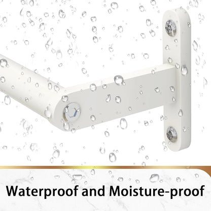 KLJKPA White 24 Inch Bathroom Towel Bar, Towel Racks for Bathroom Wall Mounted Hanging Bath Towels, Stainless Steel Single Towel Rod Holder