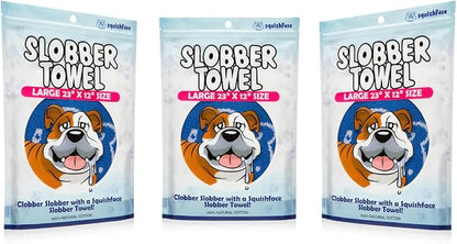 Squishface Slobber Towel – 100% Cotton Dog Drool Towel 23x12