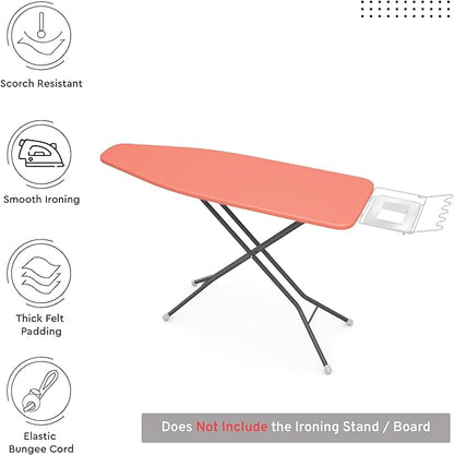 Encasa XO Ironing Board Cover and Pad 42"x14" - 4mm Felt Medium Iron Board