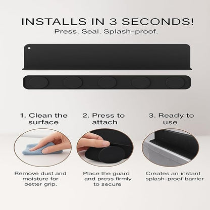 Silicone Sink Splash Guard for Kitchen Faucet – 17.3" Water Splash Guard