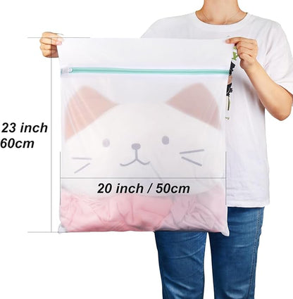 Tenn Well 3PCS Mesh Laundry Bags, 20 x 23 Inches Large Lingerie Bags