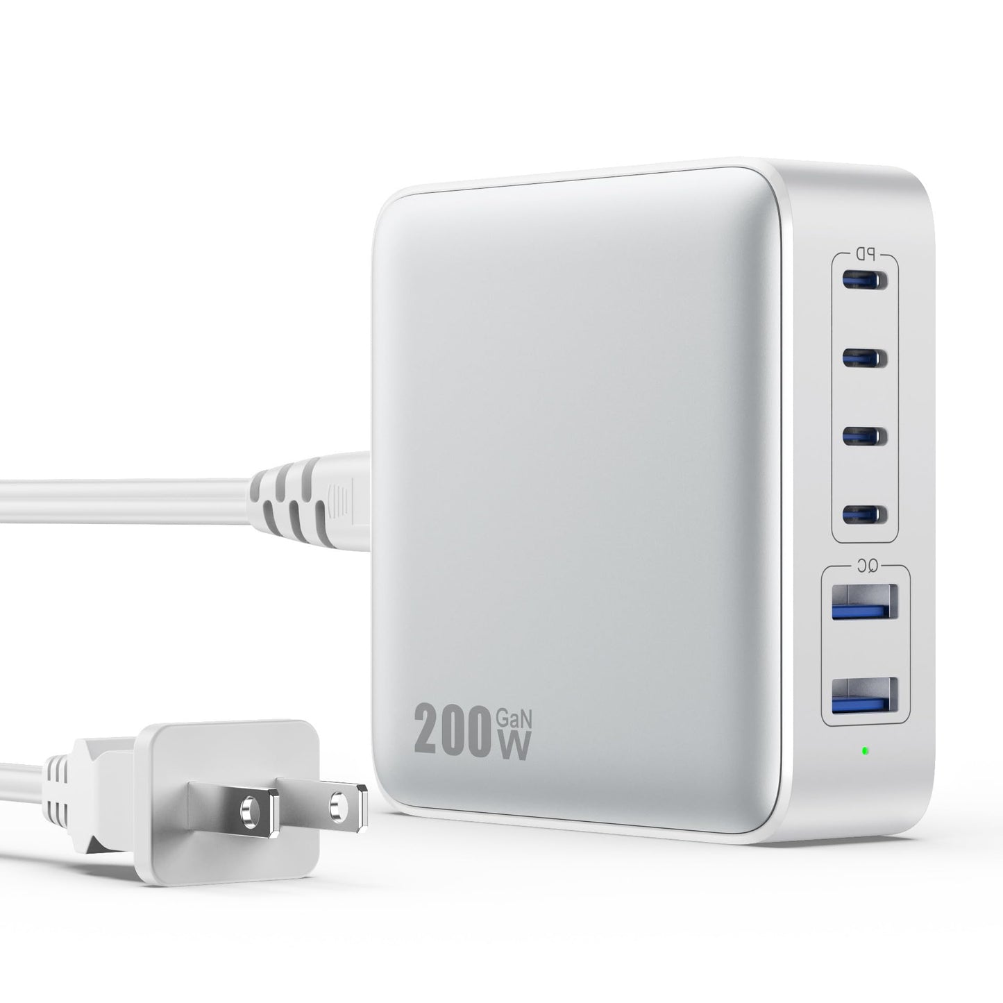 USB C Charger 200W USB C Charger Block,Upgraded GaN III 8-Port Fast Charging Station Hub,PD 65W Laptop Charging Adapter Compatible with MacBook Pro/Air,DELL,Steam Deck,iPhone 16/15/14,Galaxy S23/22
