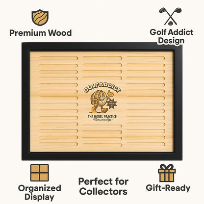 Golf Pencil Display Case,Golfer Souvenir Desktop Holder Storage Holds 36 Pencils, Home or Office Golf Decor,Gifts for Husband or Father