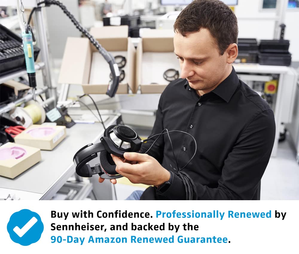 Sennheiser HD 560 S Over-The-Ear Audiophile Headphones - Neutral Frequency Response, E.A.R. Technology for Wide Sound Field, Open-Back Earcups, Detachable Cable, (Black) (HD 560S) HD 560S (Renewed)