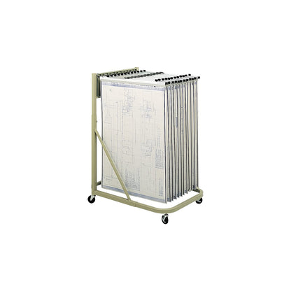 Safco 5026 Mobile Stand, Store Large Documents, Plans, Blueprints, CAD Drawings and More, 4 Rolling Caster Wheels, Tropic Sand