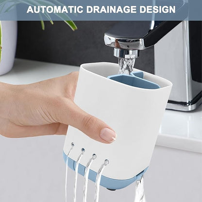 Toothbrush Holder for Bathroom, Plastic Detachable for Easy Cleaning