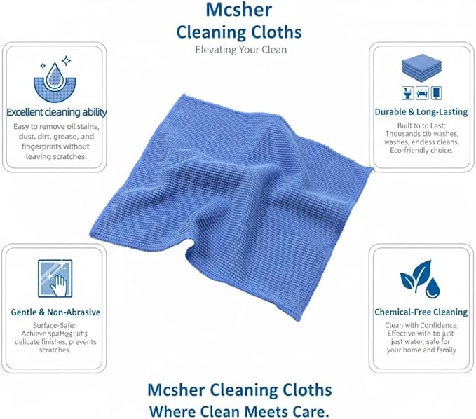 Mcsher Microfiber Cleaning Cloths